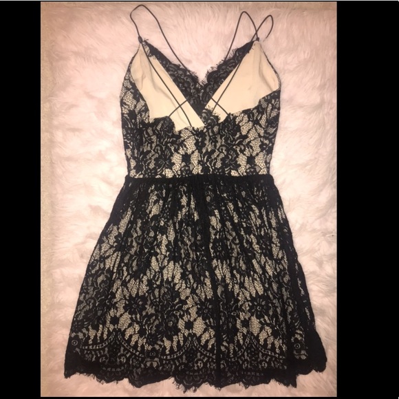 Tobi Black Lace Skater Dress XS - Picture 4 of 6